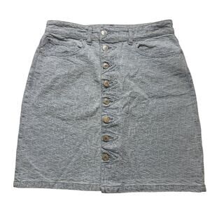 GUESS WOMEN'S COTTON BLUE DENIM CUBE MIDI LADIES ORIGINAL JEAN SKIRT SIZE 30